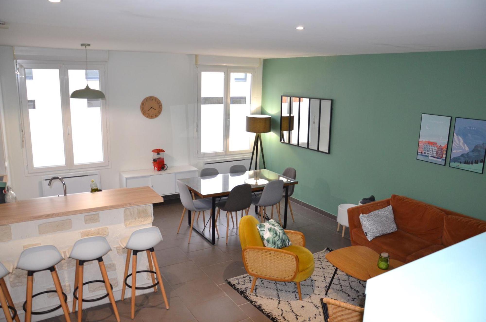 Апартаменты Le Cocon Troyen - 6-8P - 2 Parking Gratuits Труа Экстерьер фото